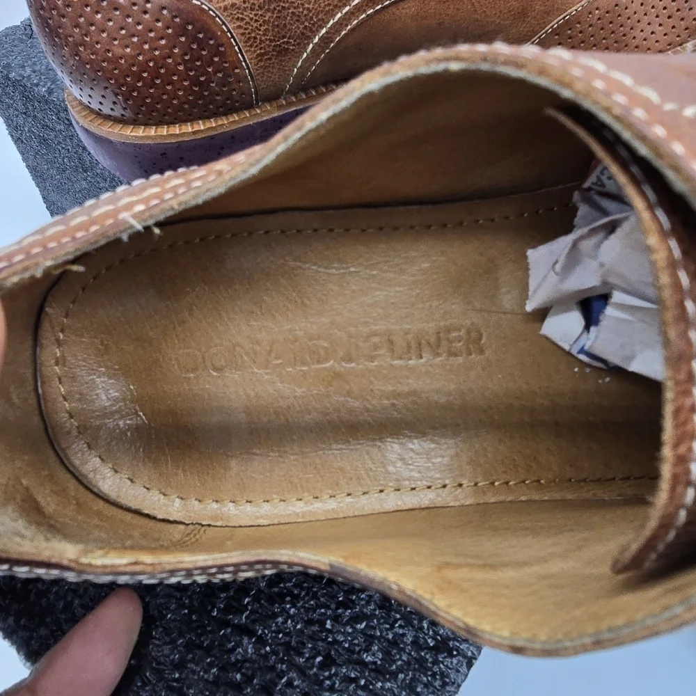 Donald J Pliner Shoes Men's 10M Brown Edd Perforated Leather Oxford